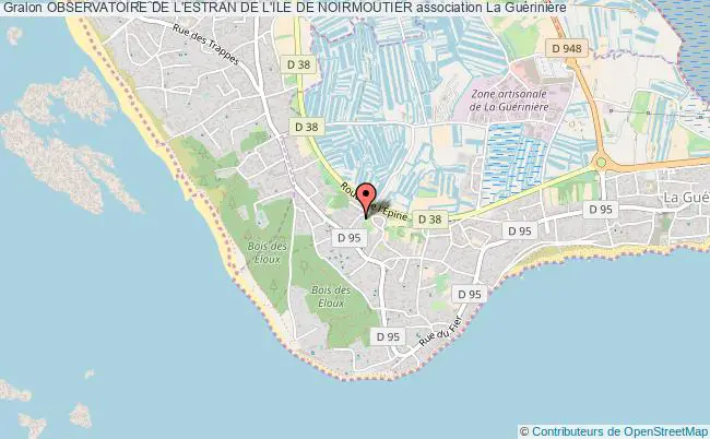 plan association Observatoire De L'estran De L'ile De Noirmoutier La    Guérinière