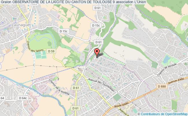 plan association Observatoire De La LaÏcitÉ Du Canton De Toulouse 9 Union