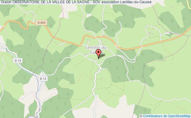 plan association Observatoire De La Vallee De La Sagne - Sov Lentillac-du-Causse