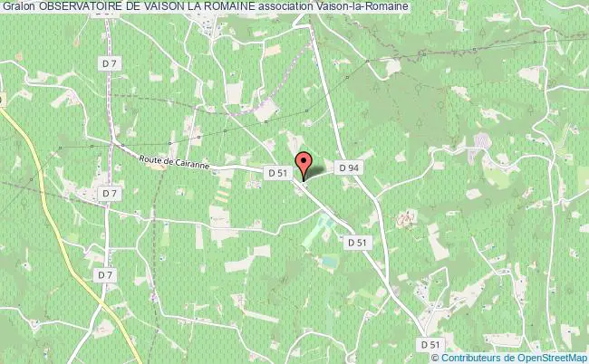 plan association Observatoire De Vaison La Romaine Vaison-la-Romaine