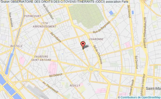 plan association Observatoire Des Droits Des Citoyens Itinerants (odci) Paris