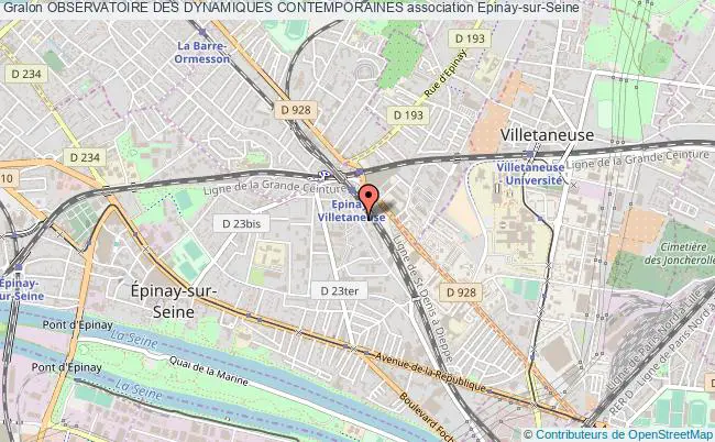plan association Observatoire Des Dynamiques Contemporaines Épinay-sur-Seine