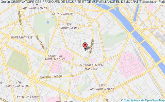 plan association Observatoire Des Pratiques De SÉcuritÉ Et De Surveillance En DÉmocratie Paris