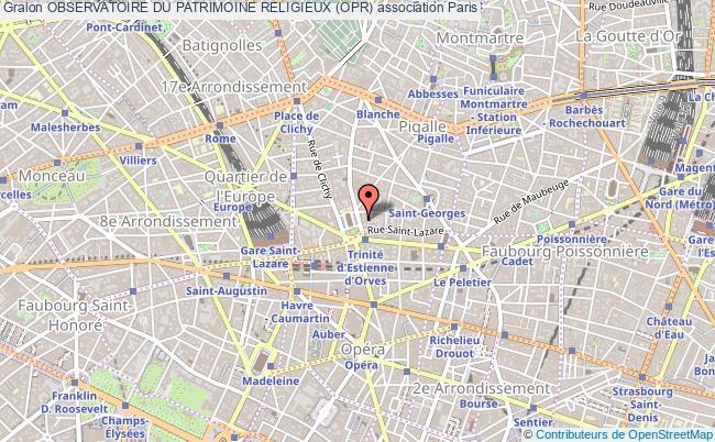 plan association Observatoire Du Patrimoine Religieux (opr) Paris