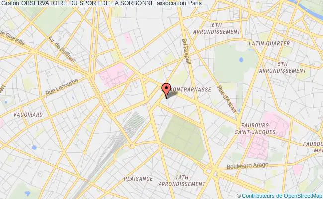 plan association Observatoire Du Sport De La Sorbonne Paris