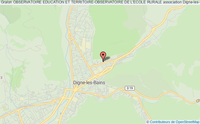 plan association Observatoire Education Et Territoire-observatoire De L'ecole Rurale Digne-les-Bains