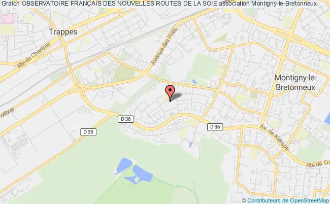 plan association Observatoire FranÇais Des Nouvelles Routes De La Soie Montigny-le-Bretonneux
