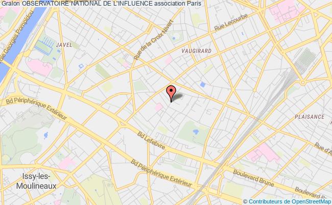 plan association Observatoire National De L'influence Paris 15e