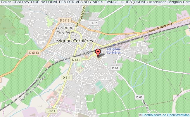 plan association Observatoire National Des Derives Sectaires Evangeliques (ondse) Lézignan-Corbières