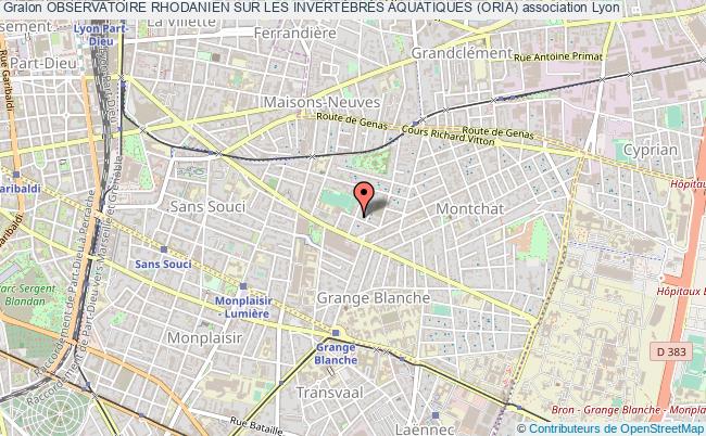 plan association Observatoire Rhodanien Sur Les InvertÉbrÉs Aquatiques (oria) Lyon