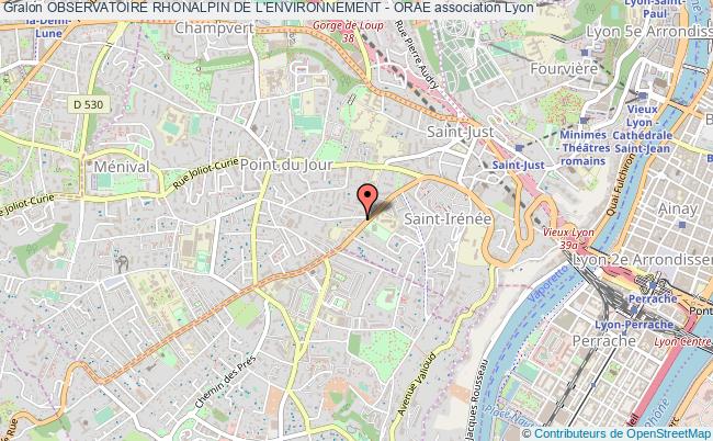 plan association Observatoire Rhonalpin De L'environnement - Orae Lyon