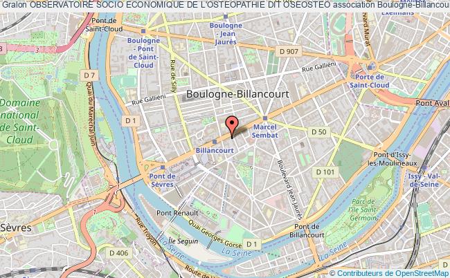 plan association Observatoire Socio Economique De L'osteopathie Dit Oseosteo Boulogne-Billancourt