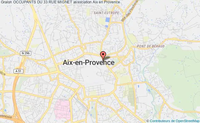 plan association Occupants Du 33 Rue Mignet Aix-en-Provence