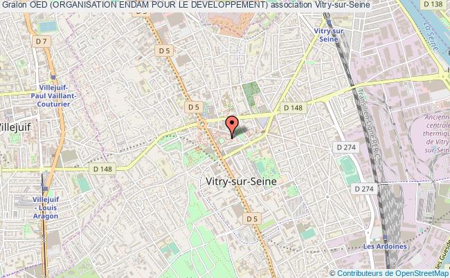 plan association Oed (organisation Endam Pour Le Developpement) Vitry-sur-Seine