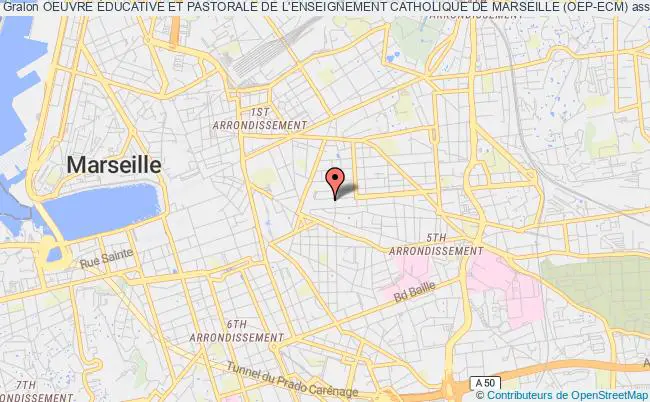 plan association Oeuvre Éducative Et Pastorale De L'enseignement Catholique De Marseille (oep-ecm) Marseille 5