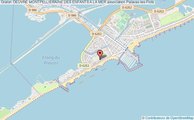 plan association Oeuvre Montpellieraine Des Enfants A La Mer Palavas-les-Flots