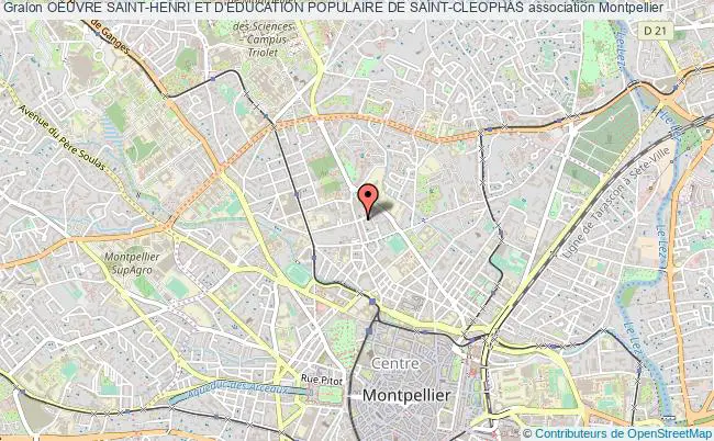 plan association Oeuvre Saint-henri Et D'education Populaire De Saint-cleophas Montpellier