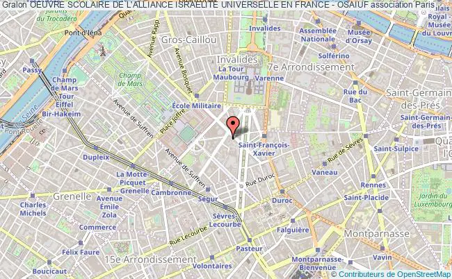 plan association Oeuvre Scolaire De L'alliance Israelite Universelle En France - Osaiuf Paris