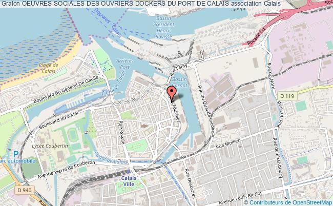 plan association Oeuvres Sociales Des Ouvriers Dockers Du Port De Calais Calais