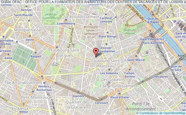 plan association Ofac - Office Pour La Formation Des Animateurs Des Centres De Vacances Et De Loisirs Paris
