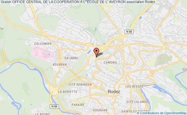 plan association Office Central De La Cooperation A L' Ecole De L' Aveyron Rodez