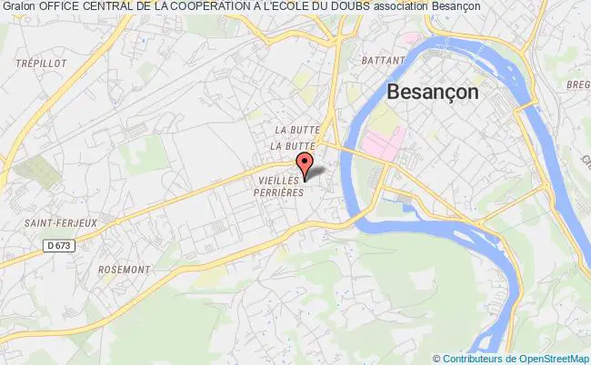 plan association Office Central De La Cooperation A L'ecole Du Doubs Besançon