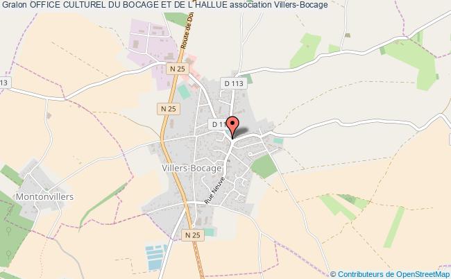 plan association Office Culturel Du Bocage Et De L Hallue Villers-Bocage