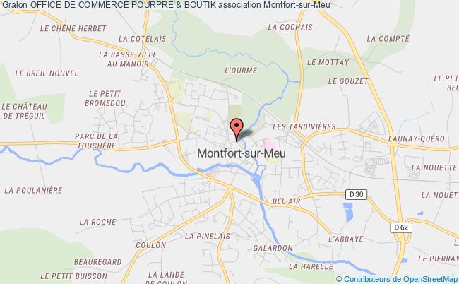 plan association Office De Commerce Pourpre & Boutik Montfort-sur-Meu
