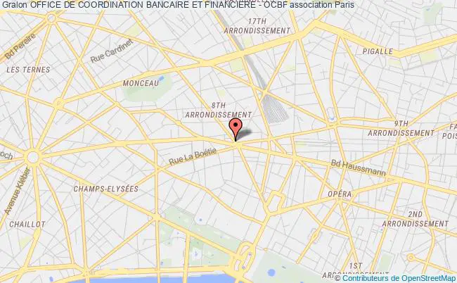 plan association Office De Coordination Bancaire Et Financiere - Ocbf Paris