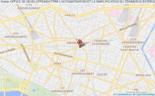 plan association Office De Developpement Par L'automatisation Et La Simplification Du Commerce Exterieur (odasce) Paris