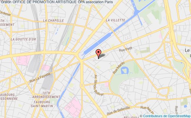 plan association Office De Promotion Artistique Opa Paris