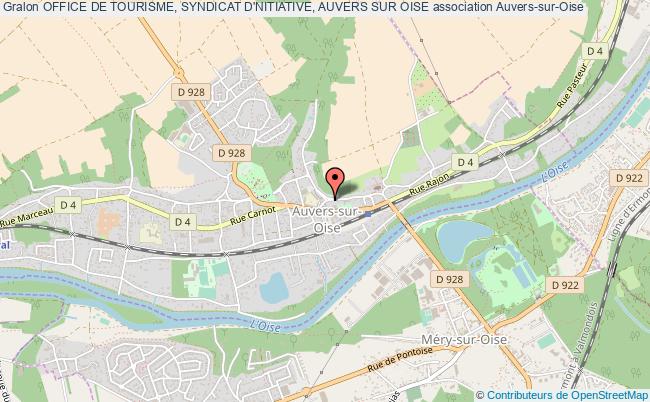plan association Office De Tourisme, Syndicat D'nitiative, Auvers Sur Oise Auvers-sur-Oise