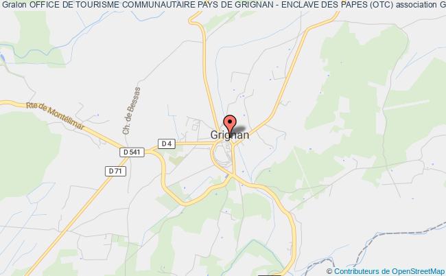 plan association Office De Tourisme Communautaire Pays De Grignan - Enclave Des Papes (otc) Grignan