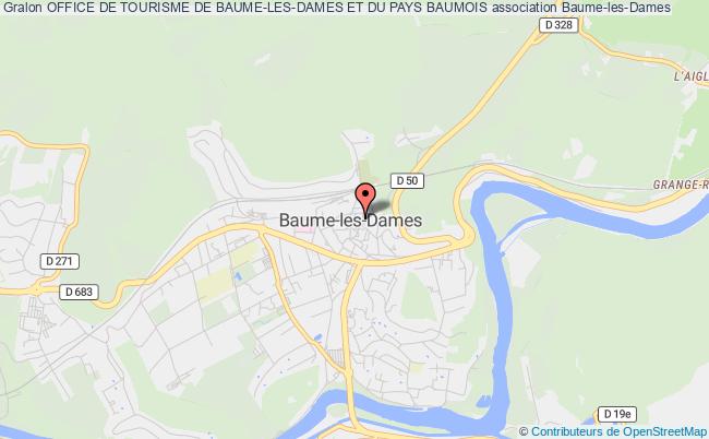 plan association Office De Tourisme De Baume-les-dames Et Du Pays Baumois Baume-les-Dames
