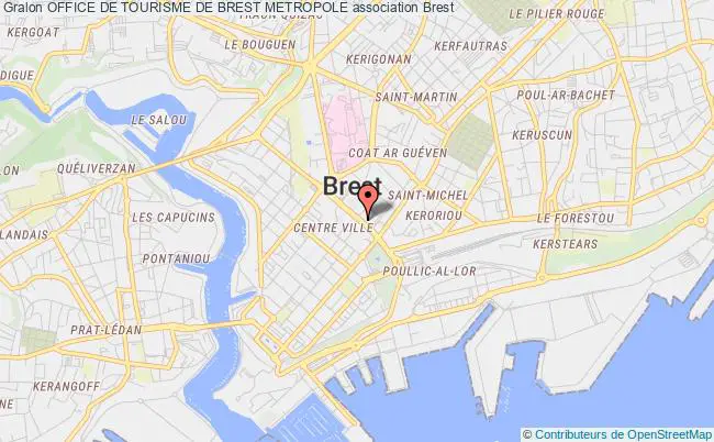plan association Office De Tourisme De Brest Metropole Brest