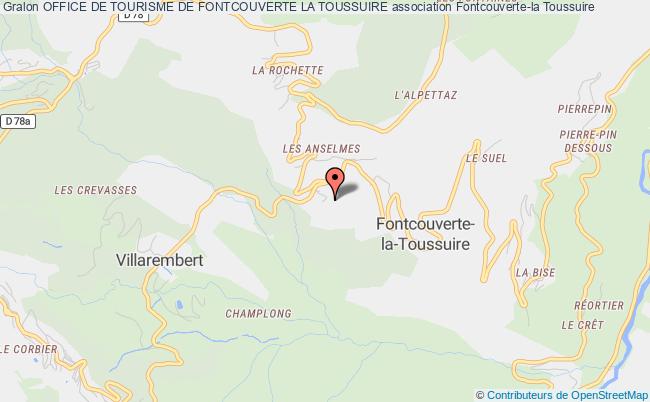 plan association Office De Tourisme De Fontcouverte La Toussuire Fontcouverte-la Toussuire
