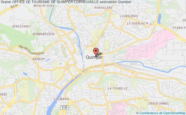 plan association Office De Tourisme De Quimper Cornouaille Quimper