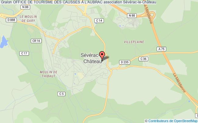plan association Office De Tourisme Des Causses À L'aubrac Sévérac d'Aveyron