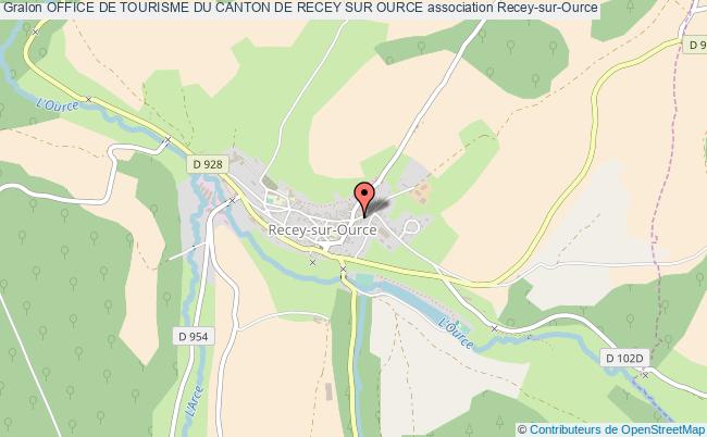 plan association Office De Tourisme Du Canton De Recey Sur Ource Recey-sur-Ource
