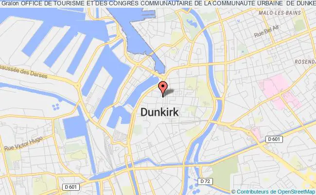 plan association Office De Tourisme Et Des CongrÈs Communautaire De La CommunautÉ Urbaine  De Dunkerque Dunkerque