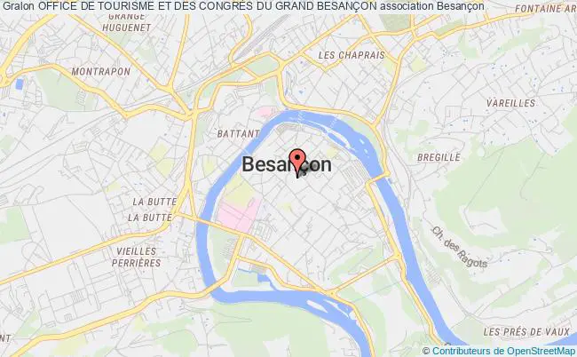 plan association Office De Tourisme Et Des CongrÈs Du Grand BesanÇon Besançon