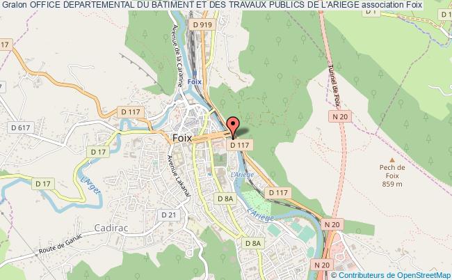 plan association Office Departemental Du BÂtiment Et Des Travaux Publics De L'ariege Foix
