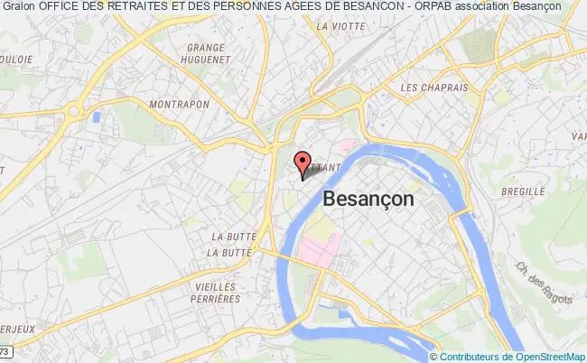 plan association Office Des Retraites Et Des Personnes Agees De Besancon - Orpab Besançon