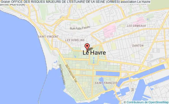 plan association Office Des Risques Majeurs De L'estuaire De La Seine (ormes) Le Havre