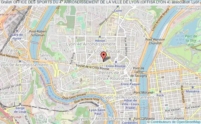 plan association Office Des Sports Du 4° Arrondissement De La Ville De Lyon (offisa Lyon 4) Lyon