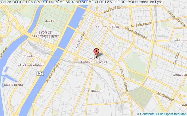 plan association Office Des Sports Du 7eme Arrondissement De La Ville De Lyon Lyon 7