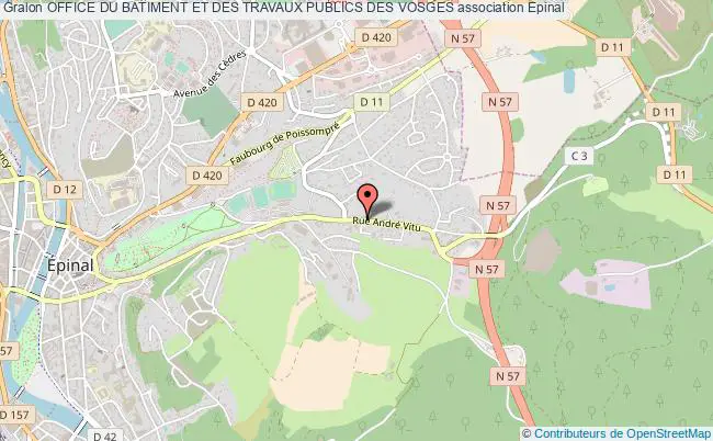 plan association Office Du Batiment Et Des Travaux Publics Des Vosges Épinal