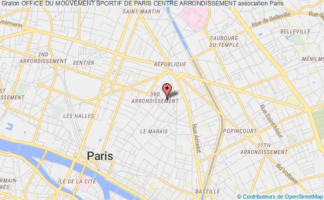 plan association Office Du Mouvement Sportif De Paris Centre Arrondissement Paris