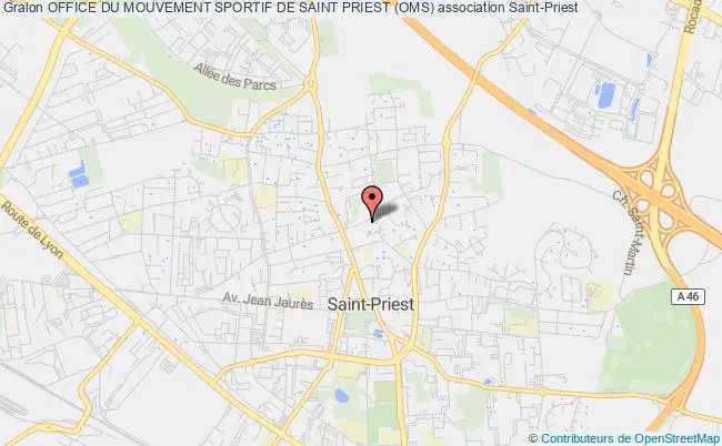plan association Office Du Mouvement Sportif De Saint Priest (oms) Saint-Priest