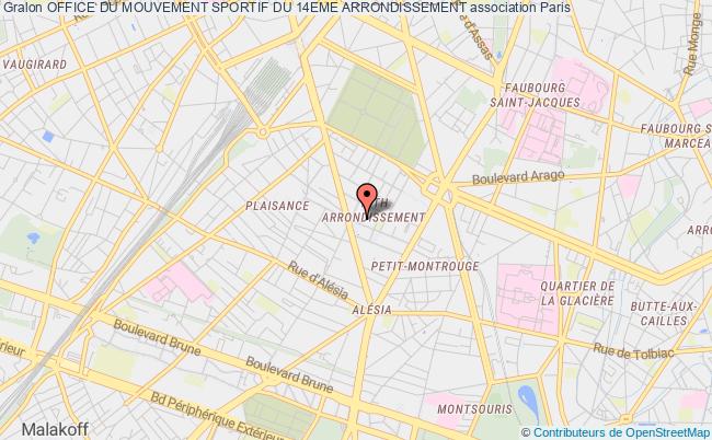plan association Office Du Mouvement Sportif Du 14eme Arrondissement Paris
